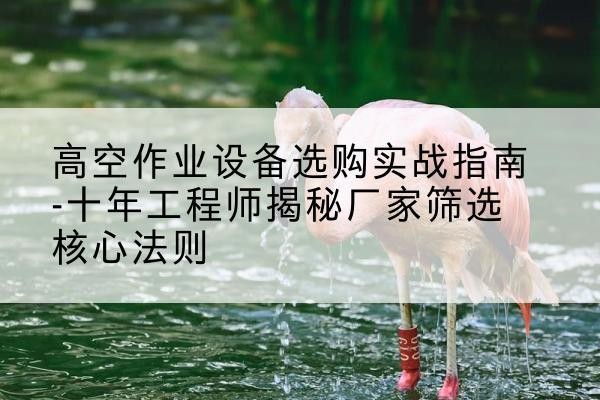 富锦剪叉式升降机厂家-高空作业设备选购实战指南-十年工程师揭秘厂家筛选核心法则